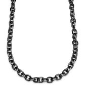 Essentials | Collier à maille forçat couleur gris foncé 12 mm