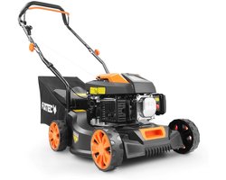 FUXTEC Benzine Grasmaaier FX-RM4180 - 1,8pk / 1,3kW - Slechts 18kg - 40cm Maaibreedte - 3-traps Maaihoogteverstelling - 80ccm 4-Takt - Incl. 45L Grasopvangbak
