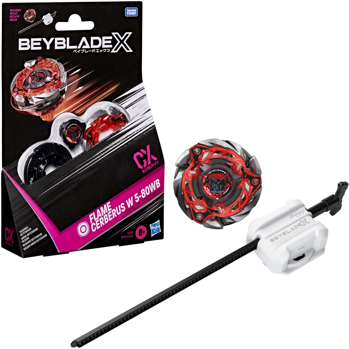 Beyblade X Flame Cerberus W 5-80WB CX Starterpack - Tol en Launcher