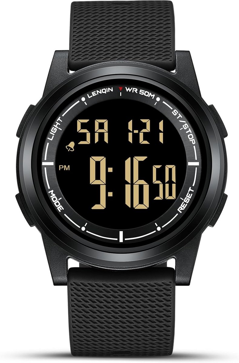 Herenhorloge Analoge Quartz Waterdicht met Datum - Casual Luminous Siliconen Band