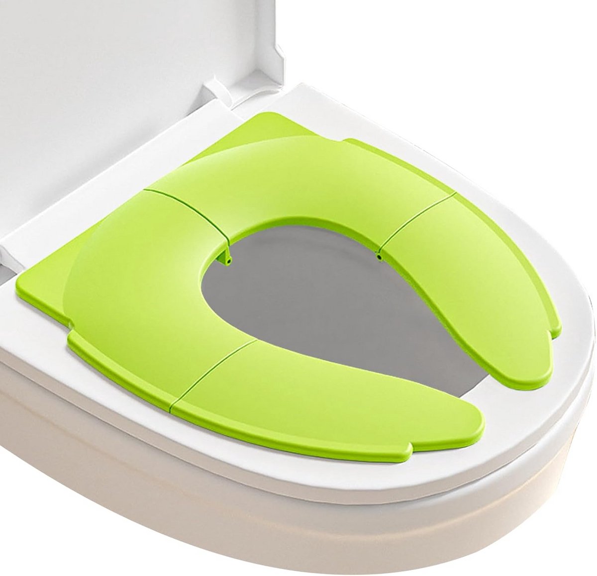 Opvouwbaar Reis Toiletbril Kinderen met Antislip Zitting - Groen