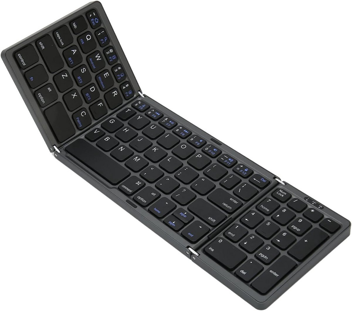 Opvouwbaar Bluetooth Toetsenbord Draadloos Ultraplat met Numeriek Toetsenblok Type C
