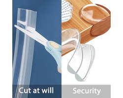 2 stuks Edge Protector, Silicone Corner Protectors for Kids Transparent Table Corner Protectors Safety Baby Protection Edge Protector Furniture Edge Protectors for Table Cabinets Drawers (2cmx1M)