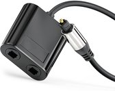 Glasvezelkabelsplitter audio Toslink optische splitter 1 in 2