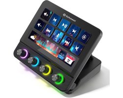 Stream Controller Deck met Aanpasbare Touch-Leibalk, Draaiknoppen en LCD-Knoppen voor Content Creators