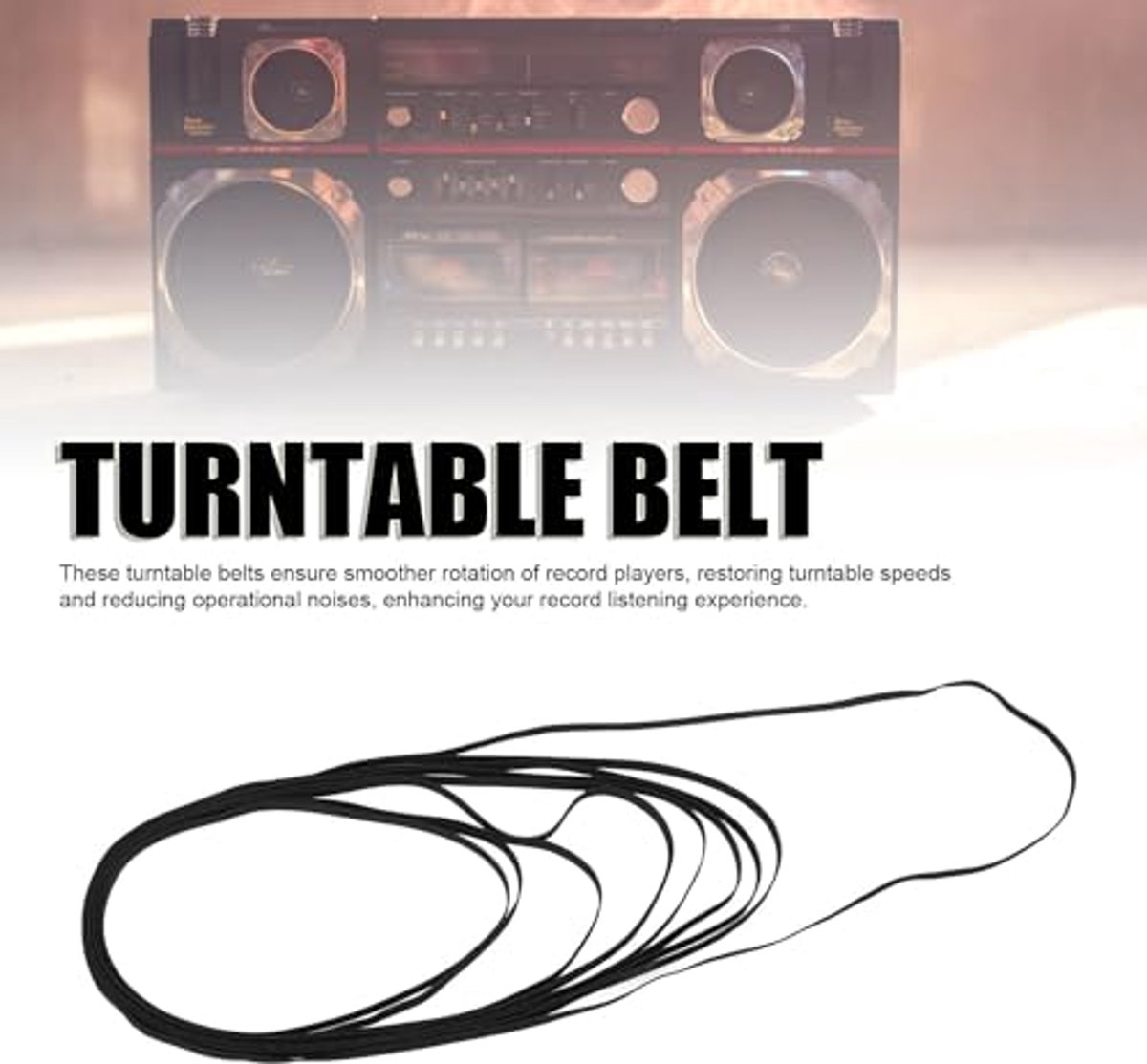 Image of 10 Piece Turntable Belt Set, Rubber Straps for Recorder, High Elasticity Rubber Belt Cassette Recorder Belts Replacement for Record Player CD DVD Player Phonograph