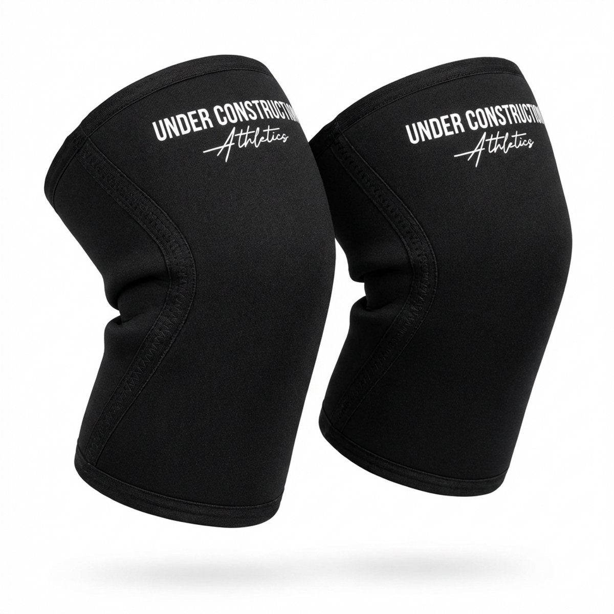 UCAthletics Knee Sleeves Powerlifting 7mm - Knee Sleeves - Kniebrace - Knee Pads - Compressie - Krachttraining - Fitness - Crossfit - Gym - Calisthenics - Zwart - Maat (XL)