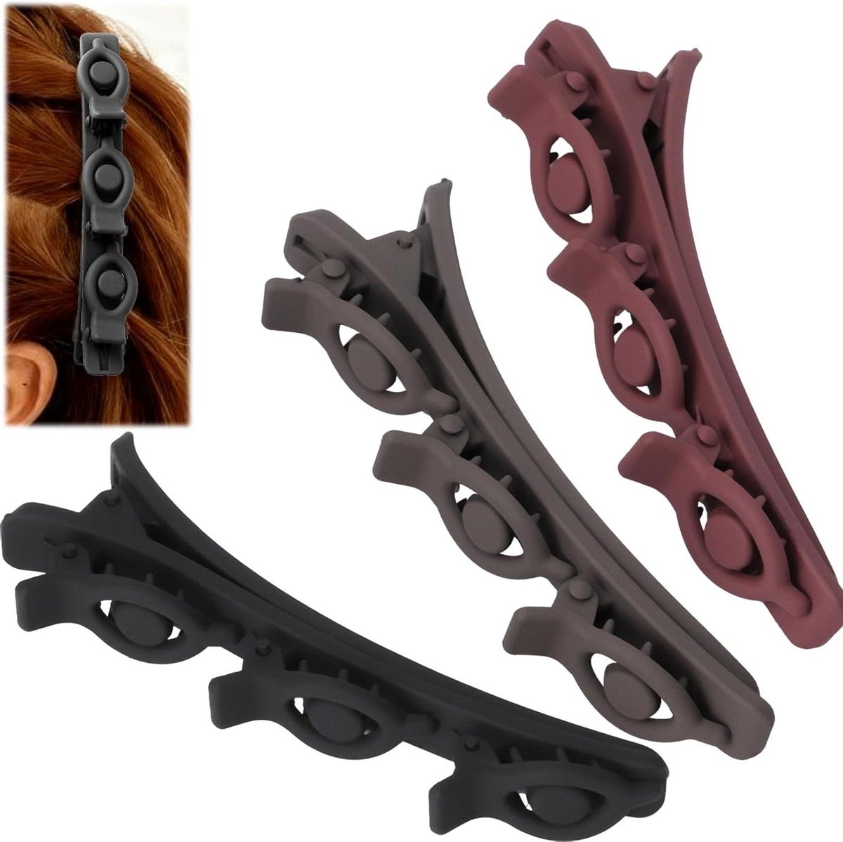 6-delige set gevlochten haarspelden voor dames - elegante haarstyling-accessoires