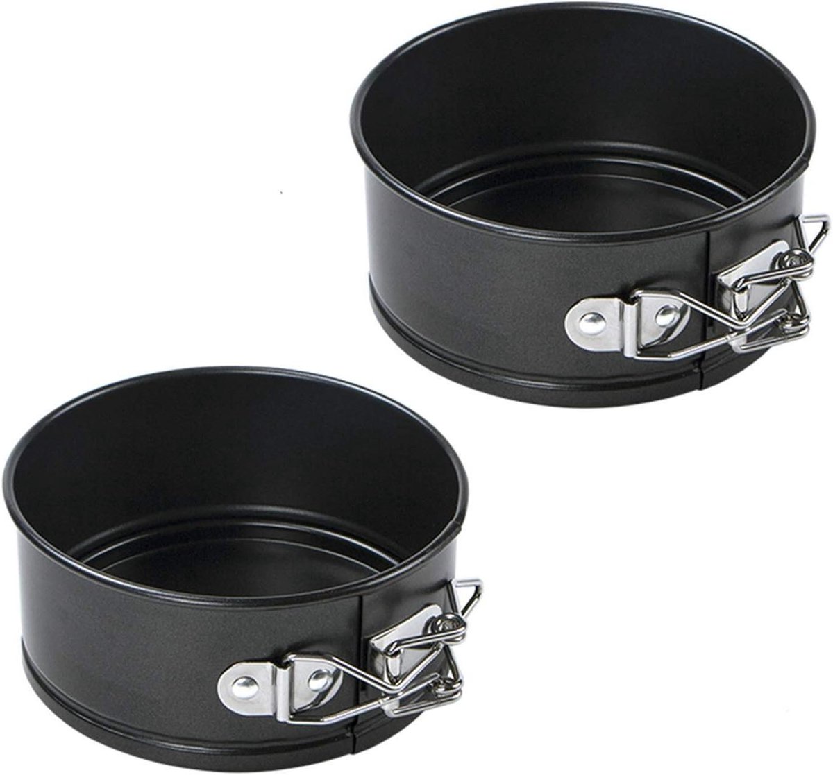 Springvorm anti-aanbaklaag, koolstofstaal, 11 cm, rond, bakvorm set 2 stuks