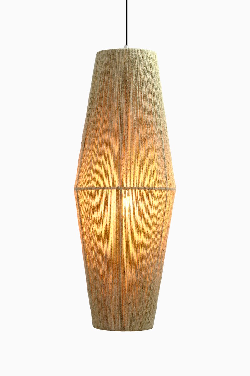 Belvivere Lintang Halo - Met de hand geweven jute hanglamp