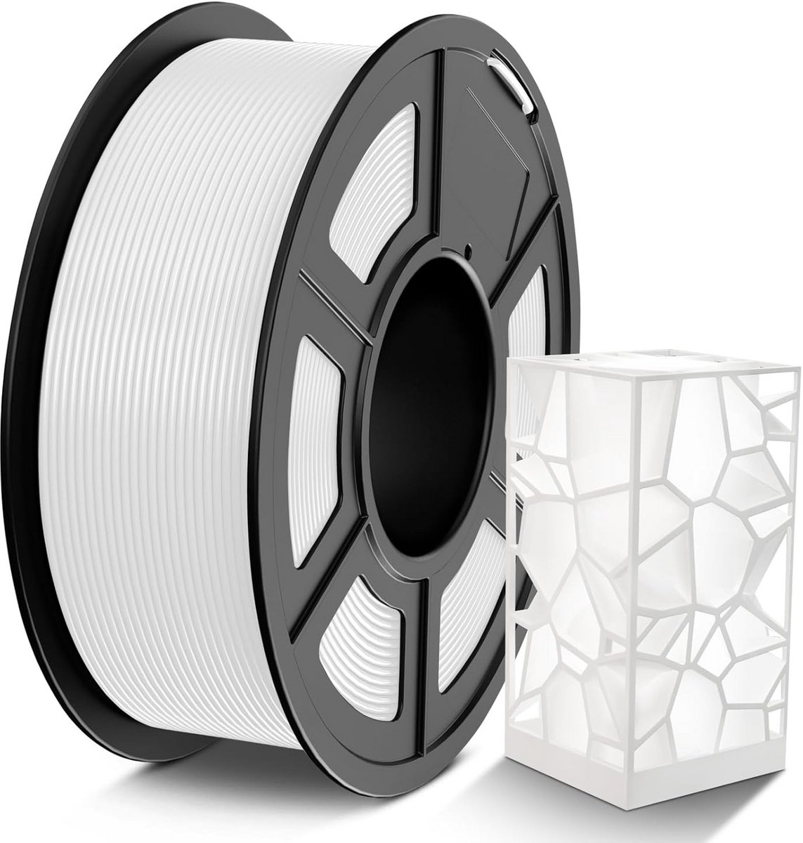 PETG 1.75 mm Filament voor 3D Printers - Hoge Taaiheid 1KG Spoel Wit