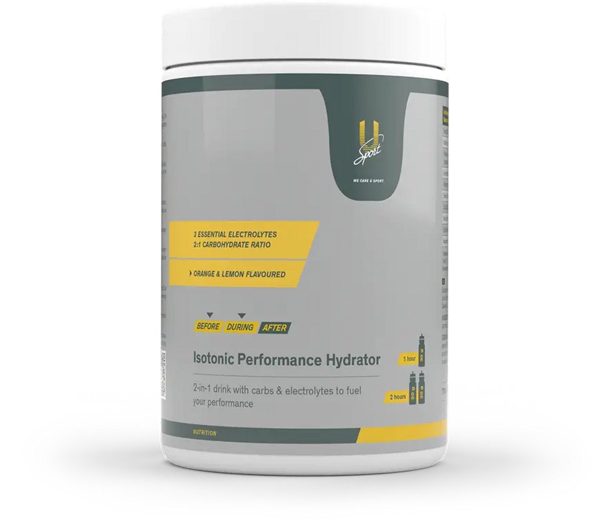 U-Sport Isotonic Performance Hydrator - Isotone Sportdrank - Orange & Lemon - 4-voudige Koolhydraatmix - NZVT - 3 kg
