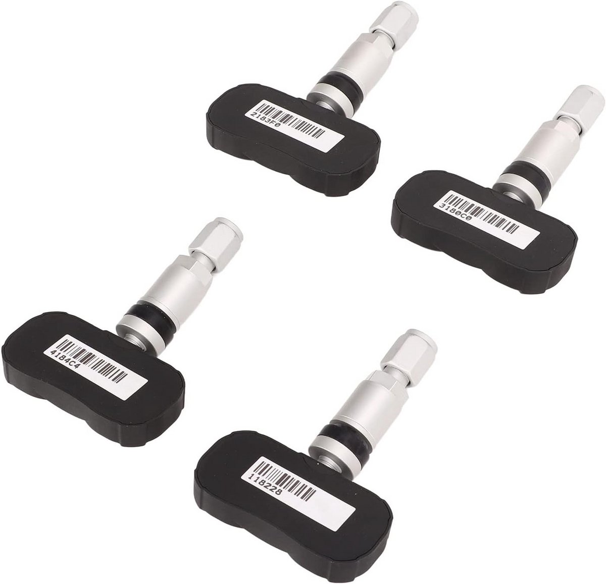 Bandenspanningssensor - TPMS Systeem - Veilig Rijden - Bluetooth 5.0 Connectie - 4 Banden - Zwart