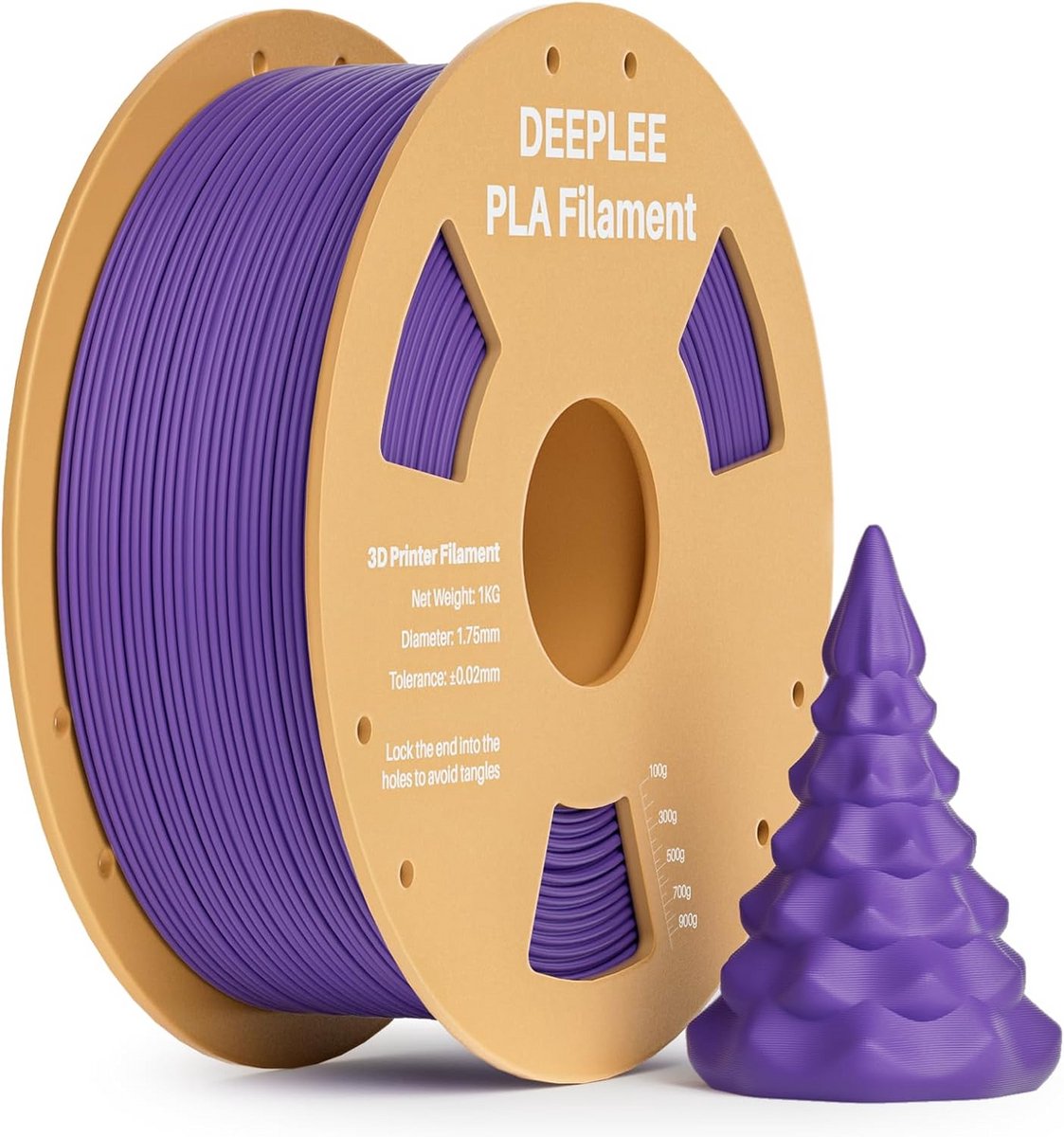 PLA Filament 1,75 mm Paars 1 kg voor 3D Printer Nauwkeurigheid +/- 0,02 mm