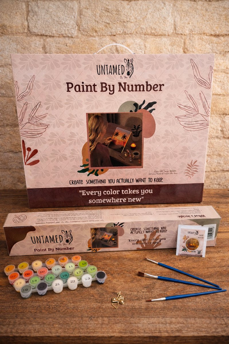 Paint by numbers – schilderen op nummer – DIY decoratie - Landschap - Mountain Escape — afbeelding 2