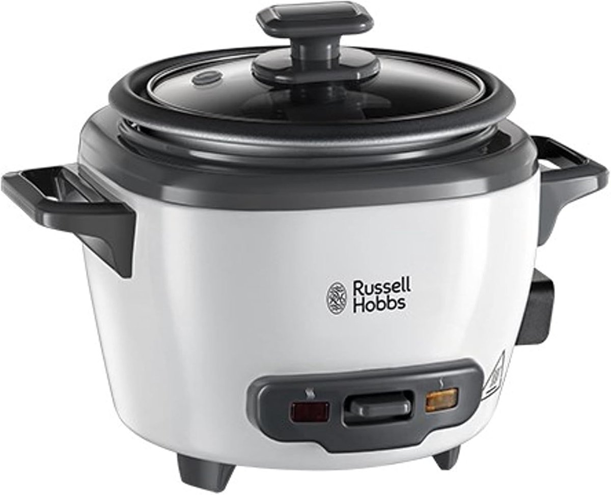 MELVRA Mini Rijstkoker - 0.4 Liter - Met Warmhoudfunctie - Antiaanbaklaag - Rijstwarmer - Voor Quinoa & Couscous - Inclusief Rijstlepel en Maatbeker - Compact