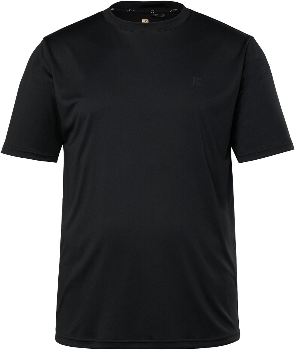JAY-PI - Heren - T-shirt FLEXNAMIC® fitness korte mouwen QuickDry - Zwart - Maat 6XL