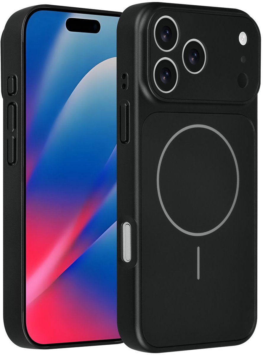 AG Matte Glass iPhone 17 Pro Max Backcover hoesje - Magsafe full protection cover - Zwart