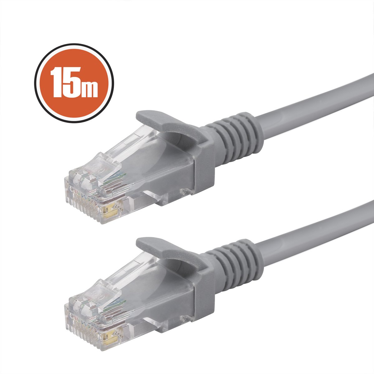Patch Kabel 15m - 8P/8C Cat.5e UTP Grijs [20365]