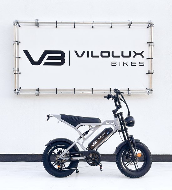 Vilolux Fatbike electrisch - Fatbike V20 Mini - NARDO GREY- Legaal - Rijklaar geleverd - 16 Inch - 2 Jaar garantie - Telefoontasje - Hydraulische remmen - 7 versnellingen Alarm van Vilolux — afbeelding 4