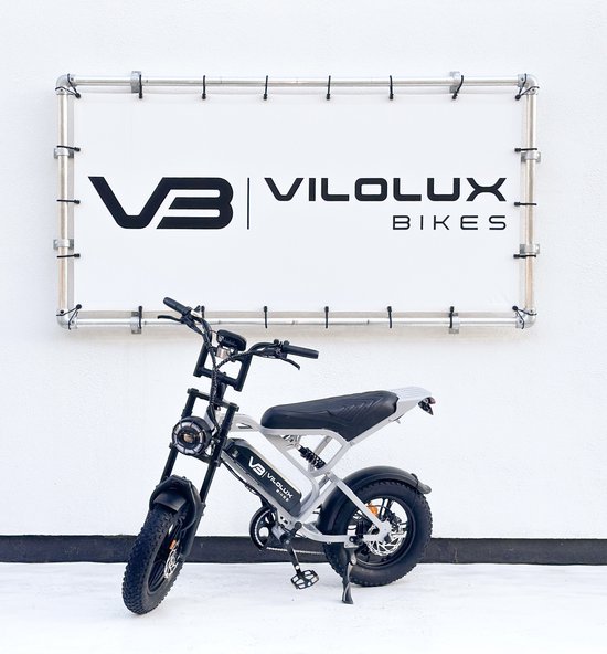 Vilolux Fatbike electrisch - Fatbike V20 Mini - NARDO GREY- Legaal - Rijklaar geleverd - 16 Inch - 2 Jaar garantie - Telefoontasje - Hydraulische remmen - 7 versnellingen Alarm van Vilolux — afbeelding 2
