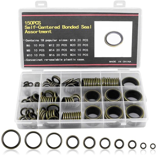 150 Pcs Sealing Rings Set - M6-M24 O Rings Assortment - Hydraulic ...