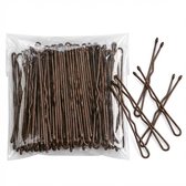Bruine haarspelden – set van 50 stuks – metalen haar pinnen voor dames en heren – antislip bobby pins – lengte 3,5 cm – praktische verpakking voor dagelijks gebruik en haarstyling