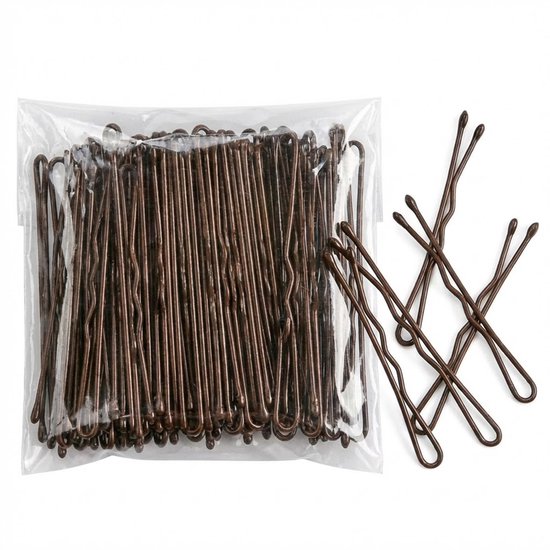 Épingles à cheveux marron – ensemble de 50 pièces – épingles à cheveux métalliques pour femmes et hommes – bobby pins antidérapantes – longueur 3,5 cm – emballage pratique pour un usage quotidien et la coiffure