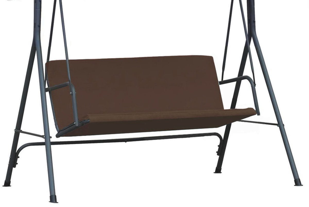 Ferocity Vervangende schommelstoelbekleding voor schommelbank - 2/3 zits - Alleen het doek - Waterafstotend - Duurzaam - 113 x 168 cm - Cordura - Braun