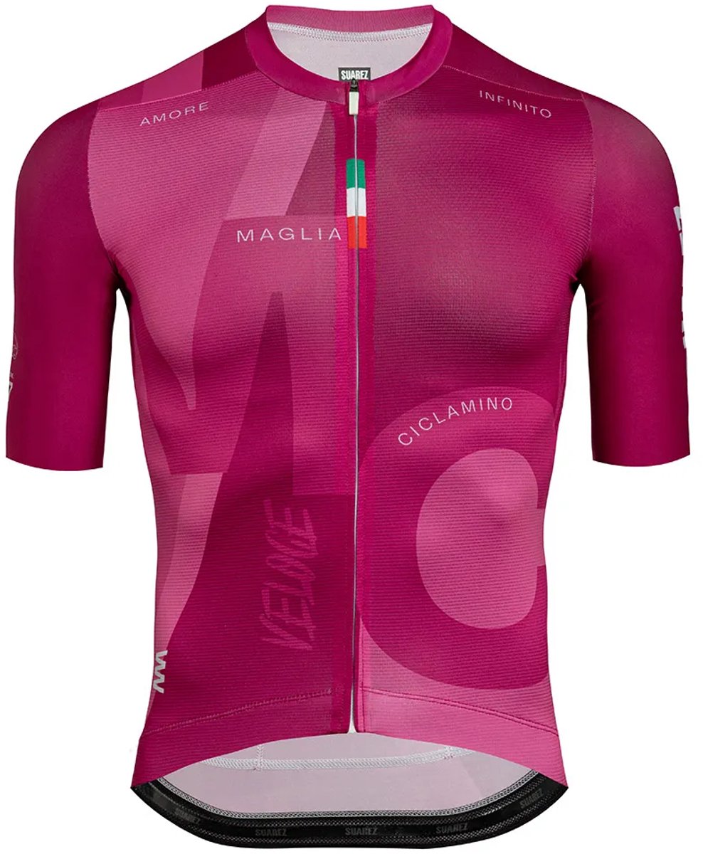 Suarez Giro D´italia 2025 Korte Mouw Wielertrui Paars S Man