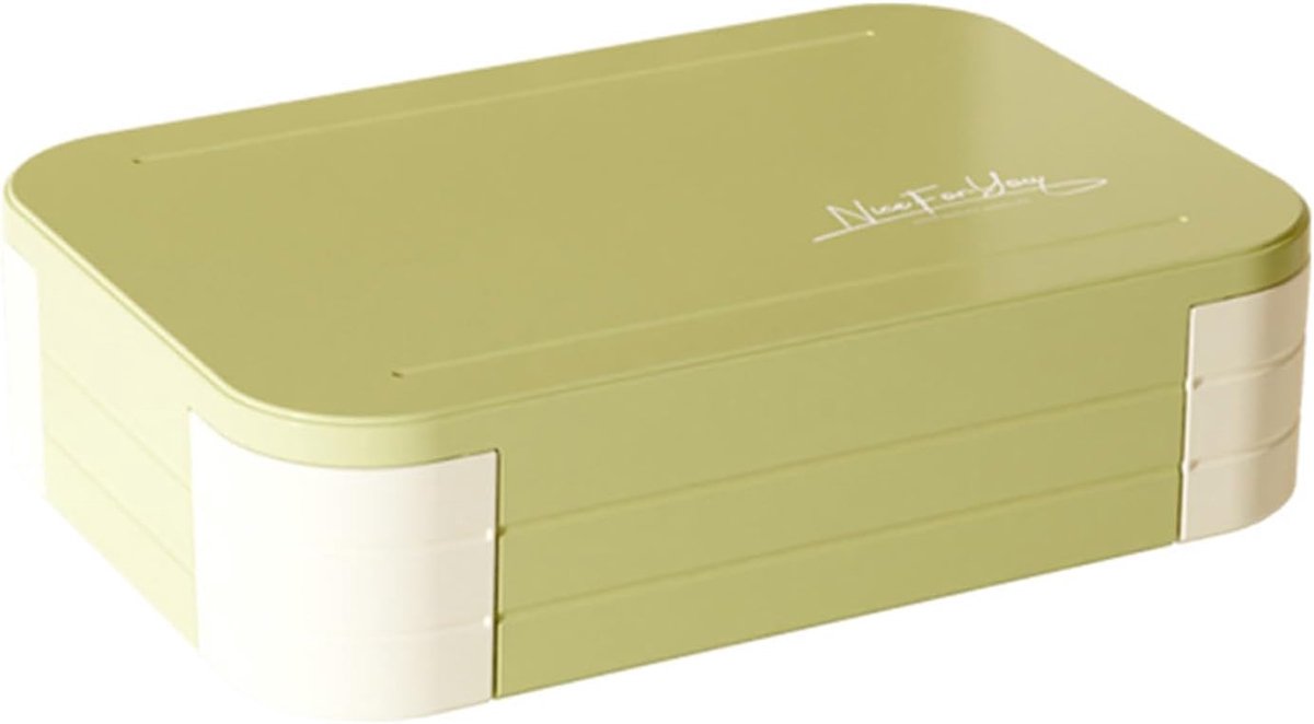 Lunchbox - Bentobox - Lunchbox Met Vakjes - Functionele - Lekvrije Bento Lunchbox Voor Volwassenen Met 3 Compartimenten - Ideaal Voor Op Reis En Geschikt Voor De Magnetron
