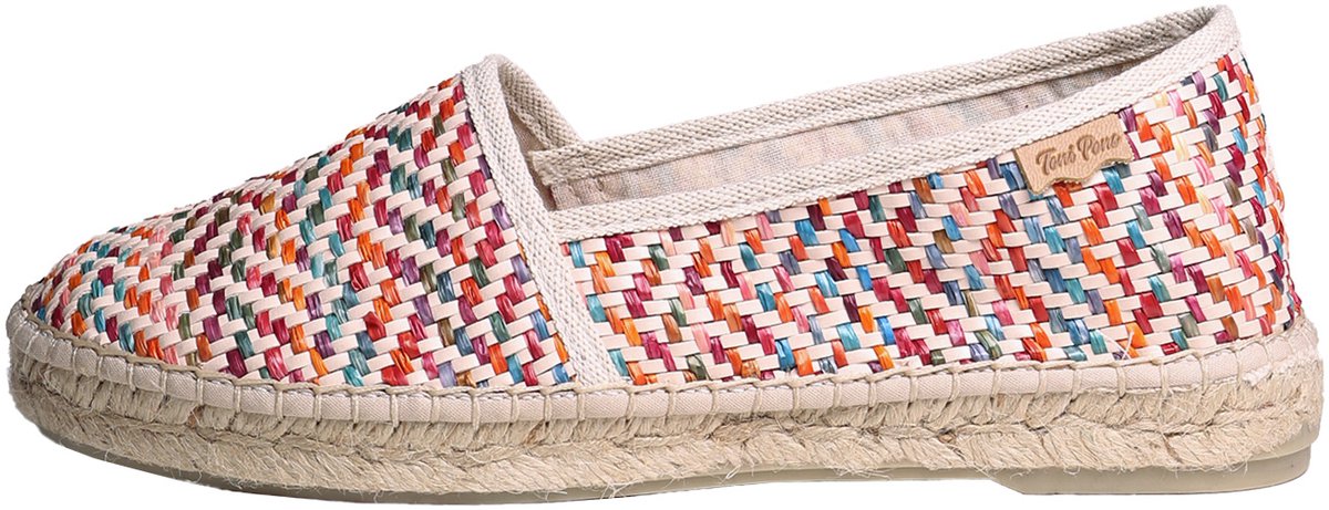 Platte espadrilles voor dames van raffia | ALMA-MS