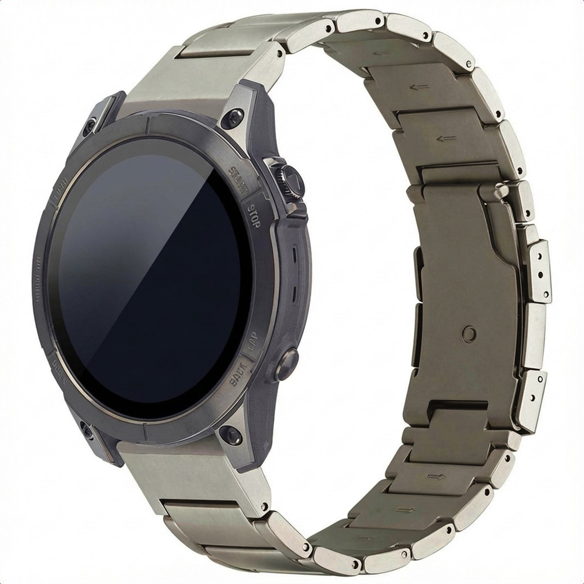 Mat Titanium bandje - Geschikt voor - Garmin 22 mm aansluiting - Titanium