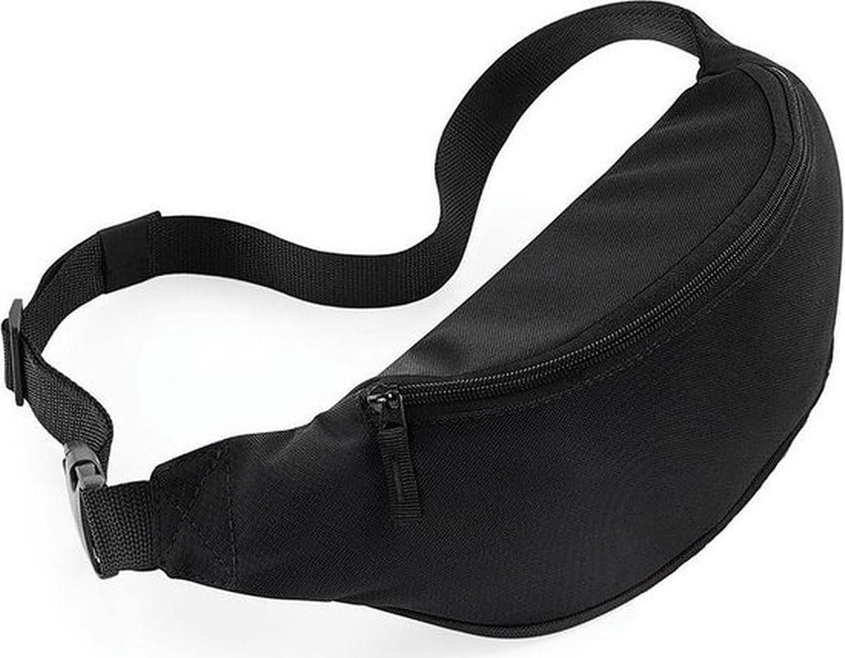 Okado Heuptas Zwart – Fanny Pack/Buideltasje met Ritssluiting – Verstelbare Band – Compact & Licht – Voor Festival, Reizen, Wandelen