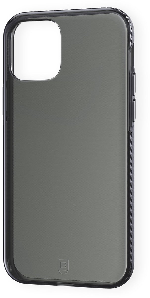 BodyGuardz Carve hoesje iPhone 12 & 12 Pro – Draadloos opladen compatibel – Solide impactbescherming – Responsieve knoppen met metalen accenten - Zwart