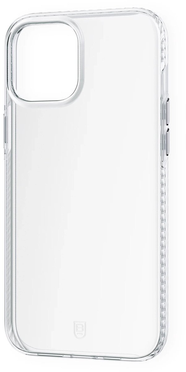 BodyGuardz Carve hoesje iPhone 12 Pro Max – Draadloos opladen compatibel – Solide impactbescherming – Responsieve knoppen met metalen accenten - Transparant