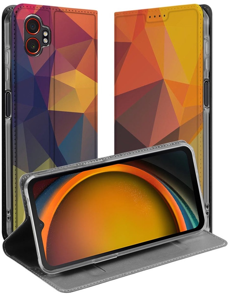 Book Wallet Case Samsung Galaxy Xcover 7 Pro Polygon Color