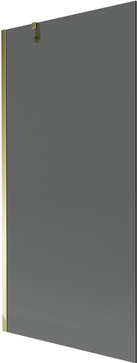 Mexen Next badscherm 1-vleugelig 90 x 150 , grafiet, goud - 895-090-000-00-40-50