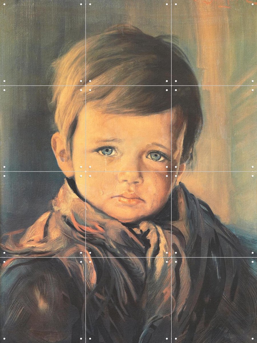 IXXI Zigeunerjongetje I, IXXI - 60 x 80 cm - Gratis ophangtool - Grote wanddecoratie en posters - Klassiek, Olieverf, Vintage, Realisme, Woonkamer