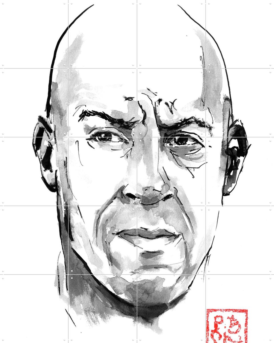 IXXI Vin Diesel II, Péchane - 80 x 100 cm - Gratis ophangtool - Grote wanddecoratie en posters - Pop art, Tekeningen, Line art, Illustraties