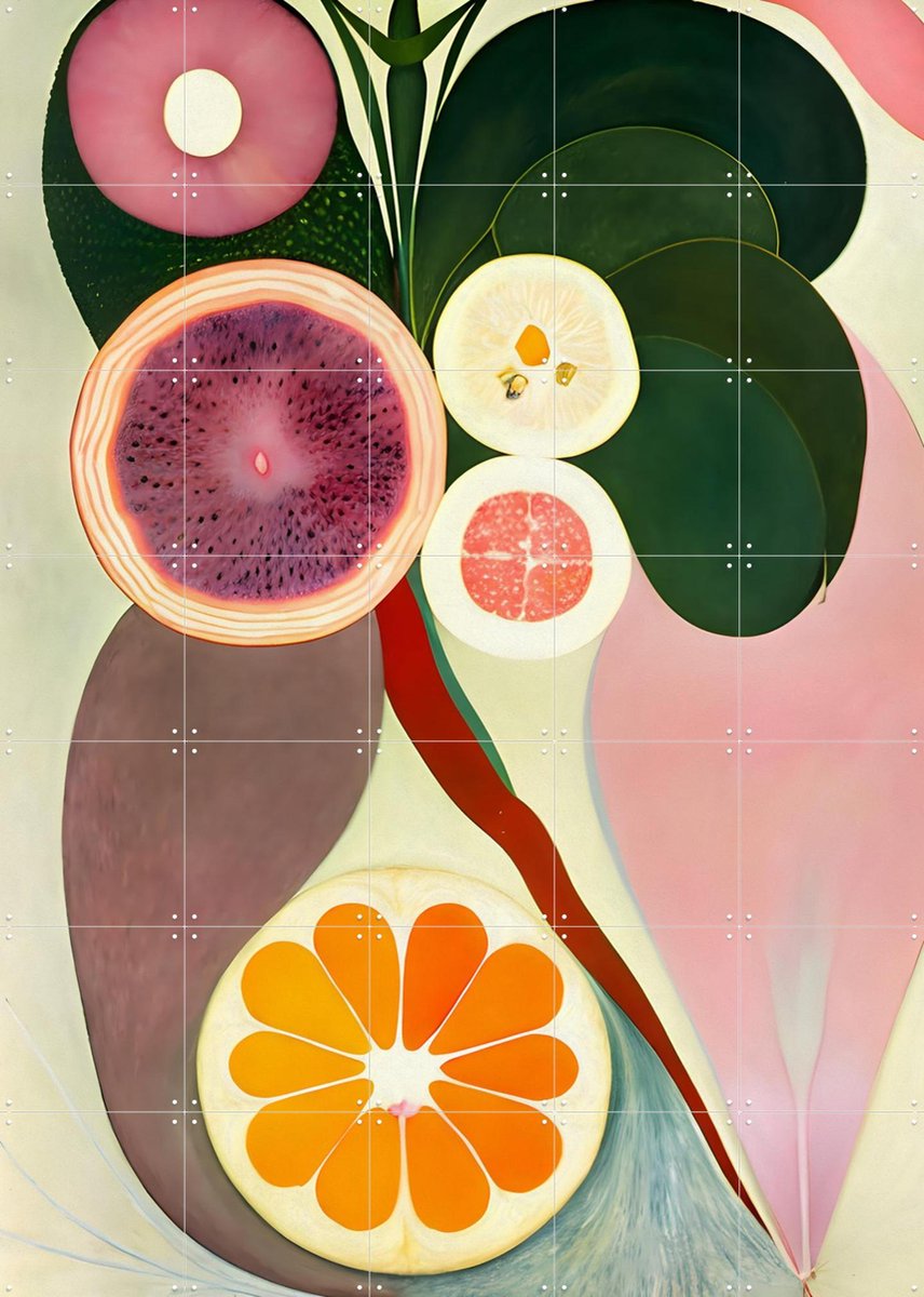 IXXI Juicy Mirage, Artclaud - 100 x 140 cm - Gratis ophangtool - Grote wanddecoratie en posters - Illustraties, Digitale Kunst, Abstract, Keuken