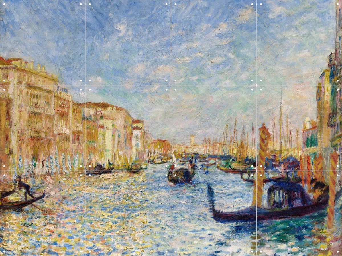 IXXI Grand Canal, Venice, Pierre-Auguste Renoir & Museum of Fine Arts Boston - 80 x 60 cm - Gratis ophangtool - Grote wanddecoratie en posters -