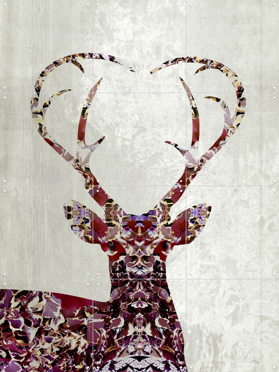 IXXI My Deer Love, Angelo Cerantola - 60 x 80 cm - Gratis ophangtool - Grote wanddecoratie en posters - Collage, Digitale Kunst, Illustraties