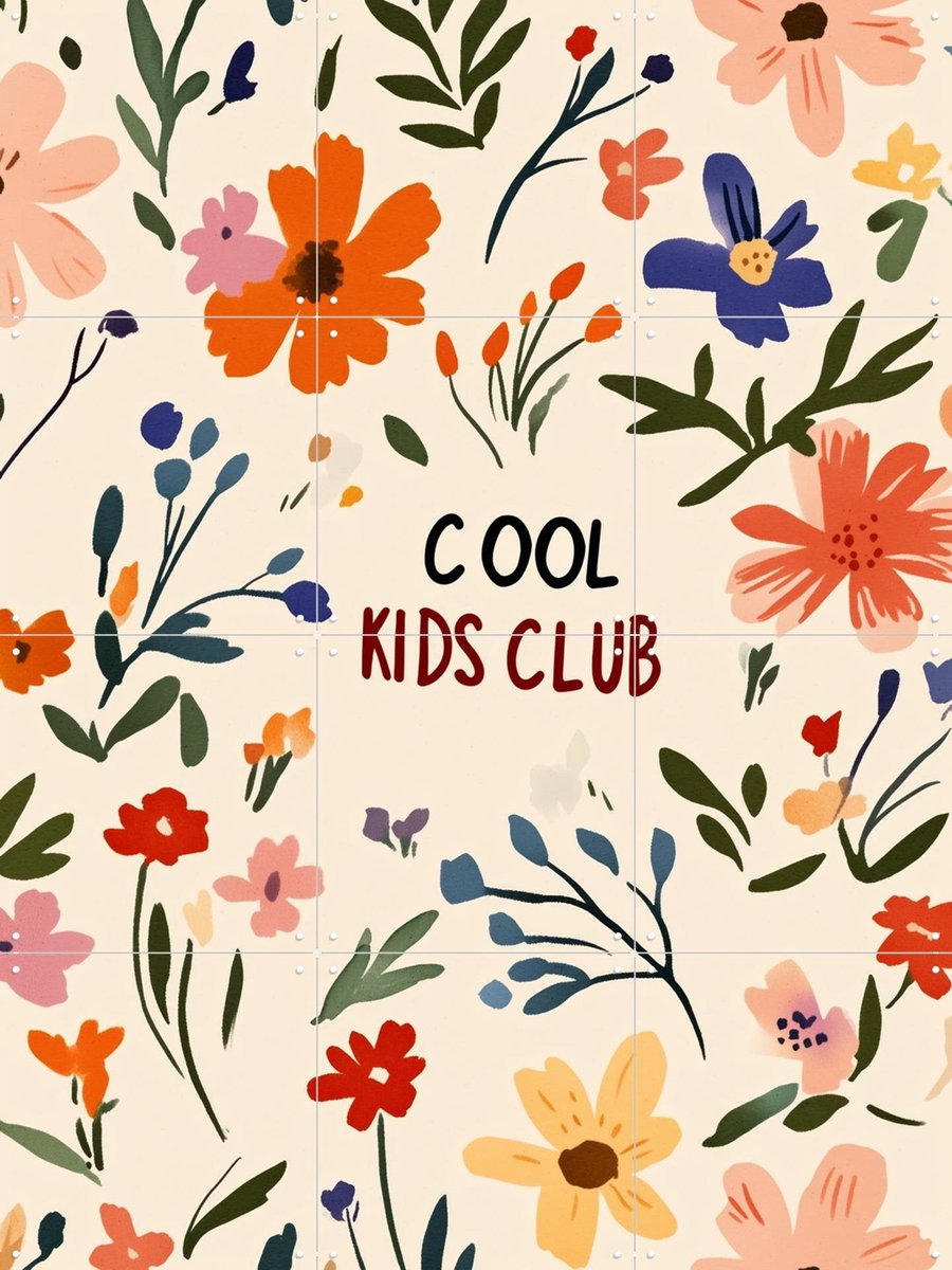IXXI Cool Kids Club, Treechild & Various - 60 x 80 cm - Gratis ophangtool - Grote wanddecoratie en posters Kinderkamer, Babykamer