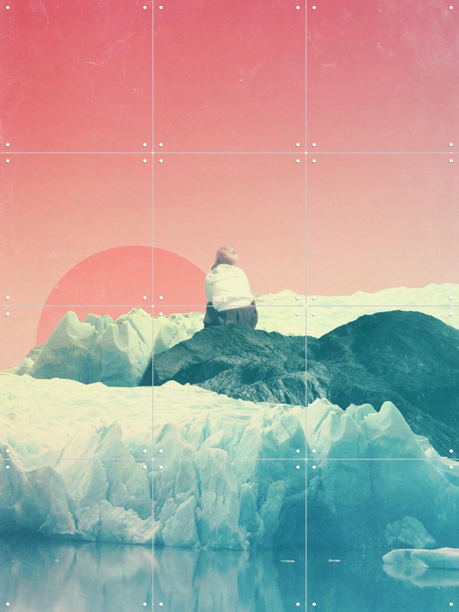 IXXI PaleDreamer, Frank Moth - 60 x 80 cm - Gratis ophangtool - Grote wanddecoratie en posters - Kleurrijk, Surrealisme, Vintage, Digitale Kunst