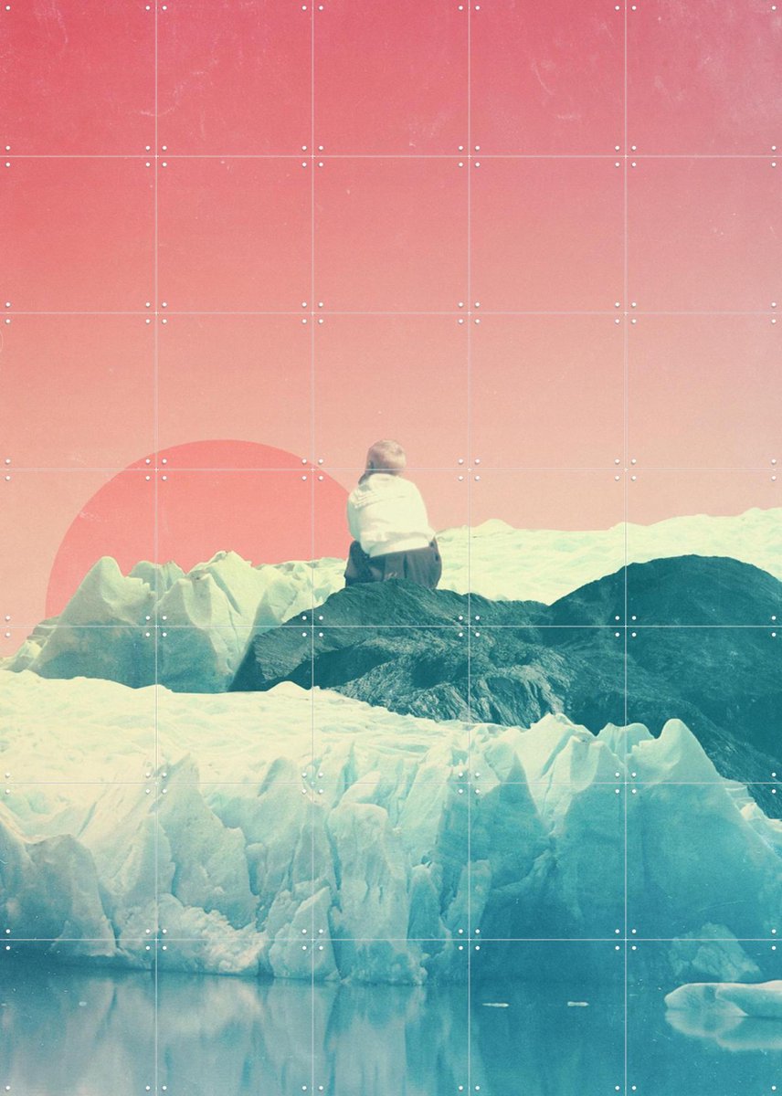 IXXI PaleDreamer, Frank Moth - 100 x 140 cm - Gratis ophangtool - Grote wanddecoratie en posters - Kleurrijk, Surrealisme, Vintage, Digitale Kunst