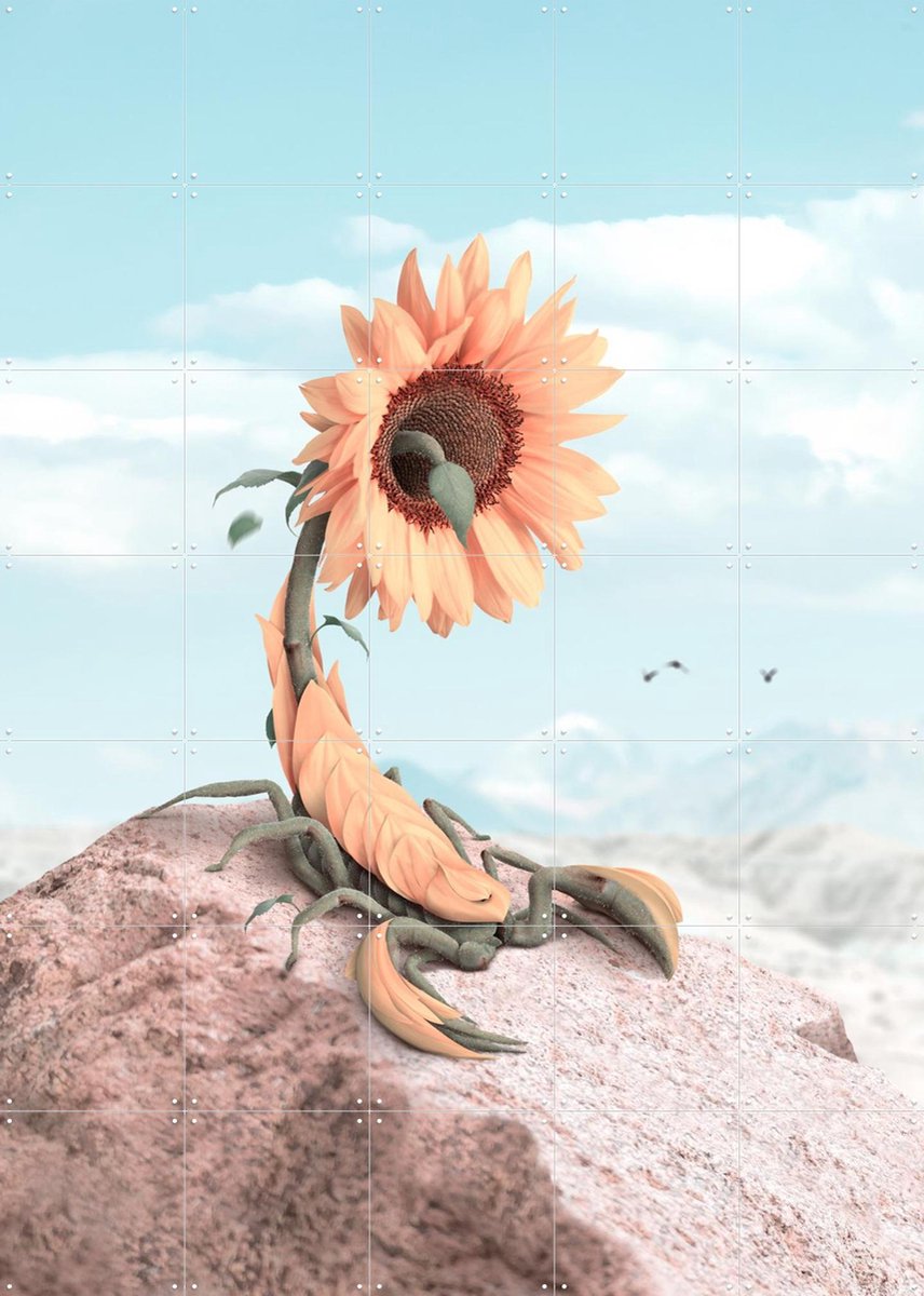 IXXI Stinging Beauty, Julien Tabet - 100 x 140 cm - Gratis ophangtool - Grote wanddecoratie en posters - Digitale Kunst, Fotografie, Surrealisme