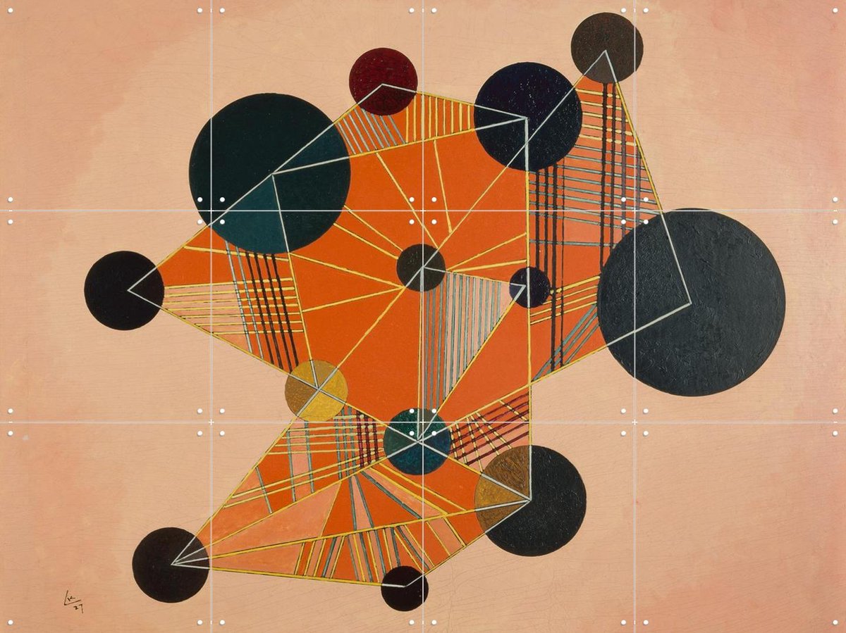 IXXI Hover, Kandinsky & Bridgeman Images - 80 x 60 cm - Gratis ophangtool - Grote wanddecoratie en posters - Abstract, Klassiek, Geometrische Kunst