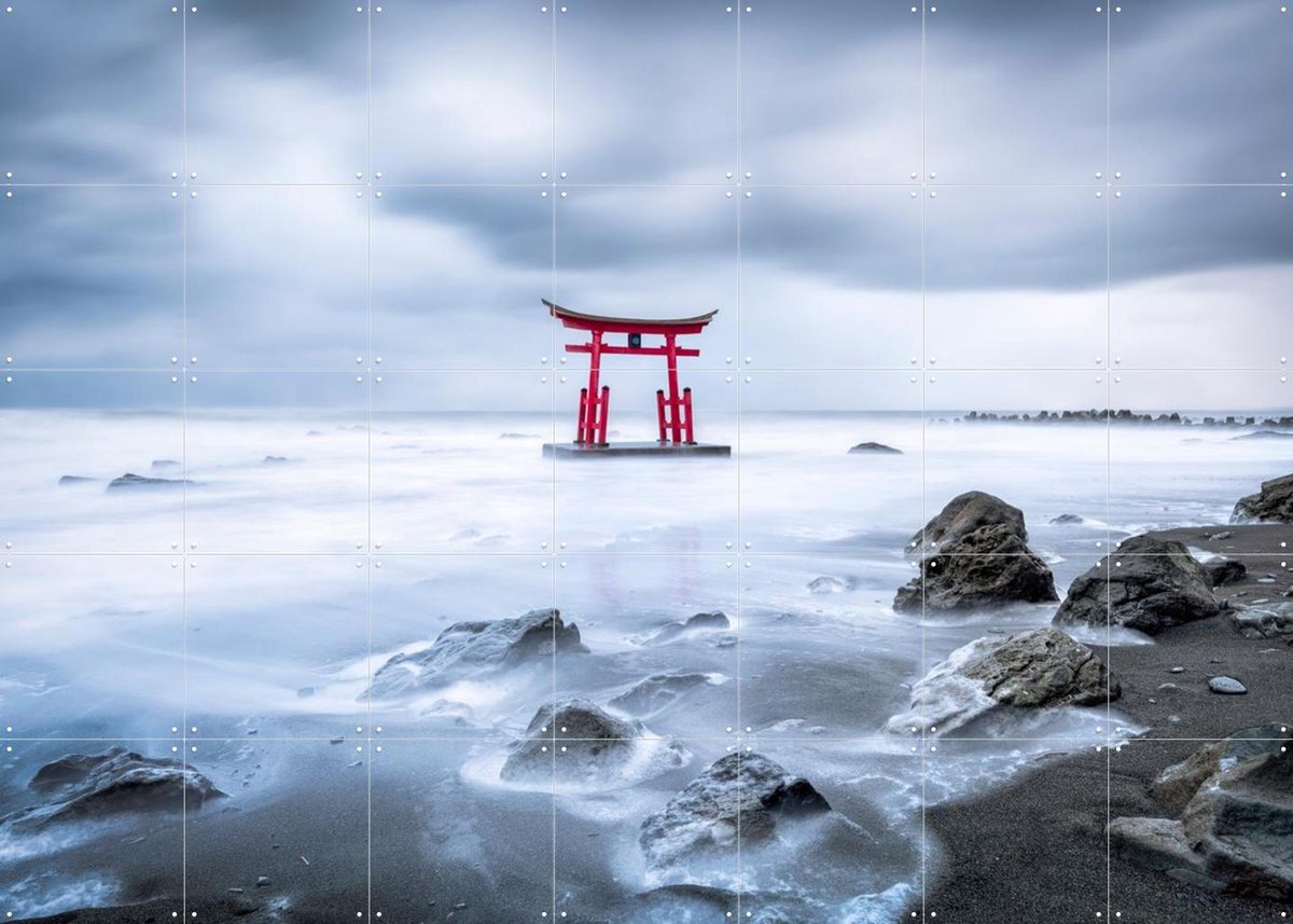 IXXI Torii Gate Toyosaki Konpira Shrine - Japan, Jan Becke - 140 x 100 cm - Gratis ophangtool - Grote wanddecoratie en posters - Fotografie, Gang