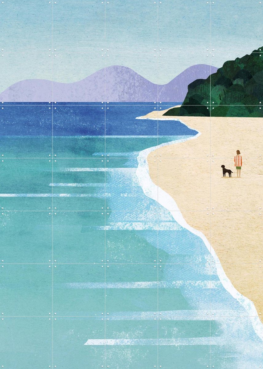IXXI Beach Girl III, Henry Rivers - 100 x 140 cm - Gratis ophangtool - Grote wanddecoratie en posters - Illustraties, Digitale Kunst, Kleurrijk